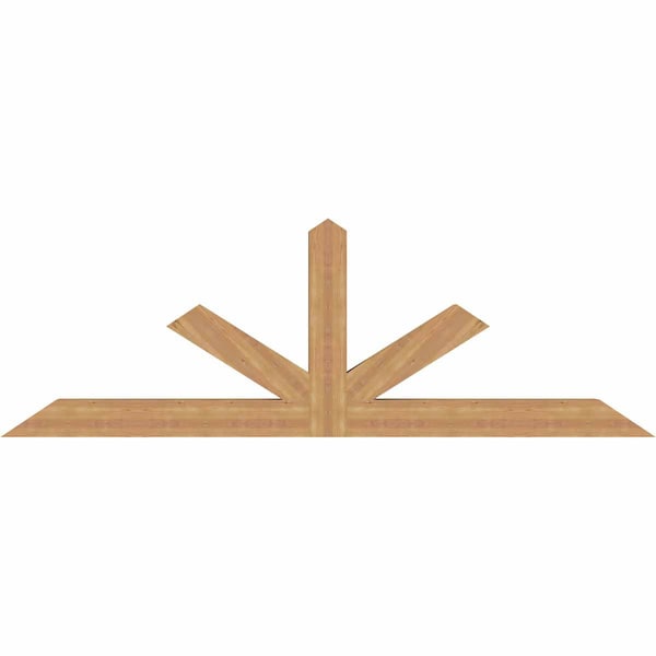 Ekena Millwork Saratoga Smooth Timber Gable Bracket, Western Red Cedar, 96"W x 32"H x 5 1/2"D x 5 1/2"F, 8/12 Pitch GBW096X32X0606SAR00SWR - main